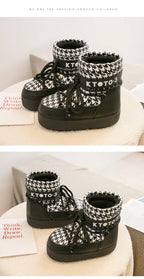 -40 2025 New Women's Winter Moon Medium Tube Waterproof Space Ankle Snow Boots
