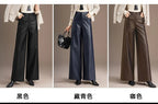 PENDRA Warm Drape Wide Leg PU Leather Pants