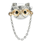 PENDRA Spectacat Chain Metal Cat Brooch