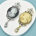 PENDRA Vintage Lady Head Badge Brooch