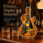 350ml Glass Liquor Decanter Guitar Design Skull Rock Style Whiskey Bottle Decorative Bar Accessory Collectible Gift
