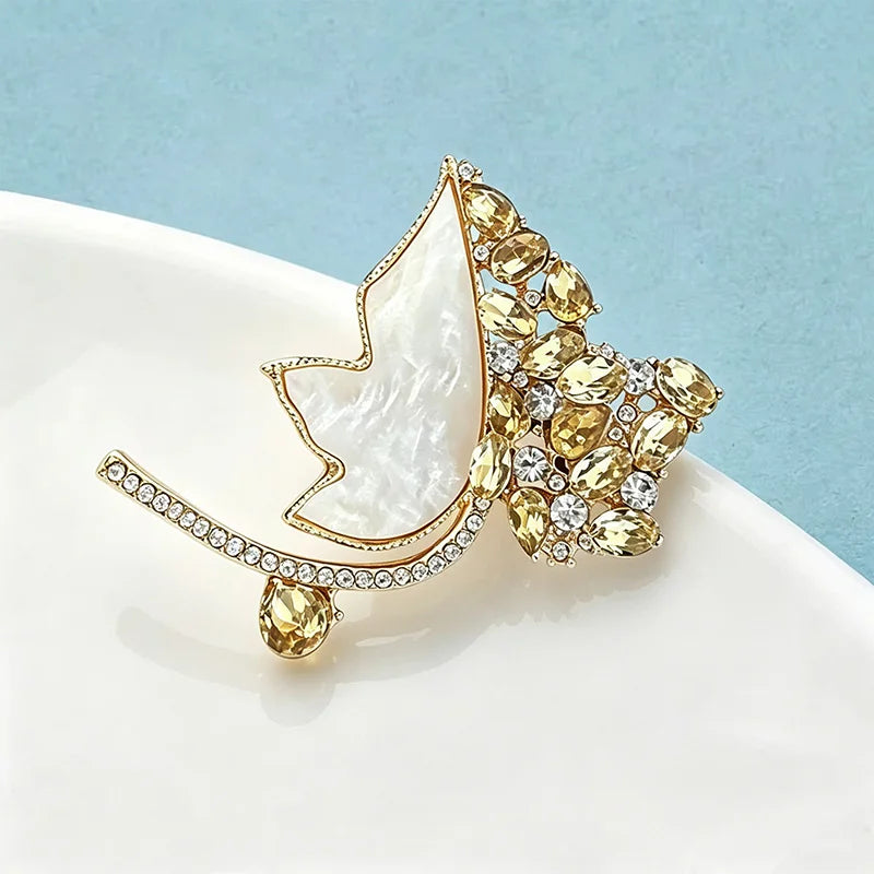 PENDRA Mapletta Elegant Maple Leaf Brooch