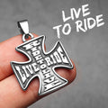 PENDRA LIve To Ride Steel Necklace