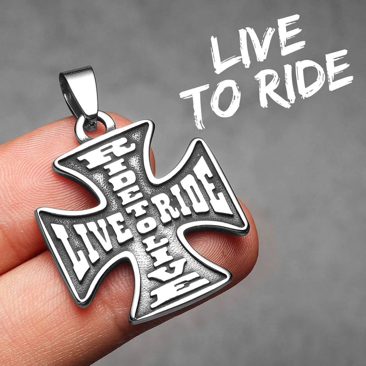 PENDRA LIve To Ride Steel Necklace