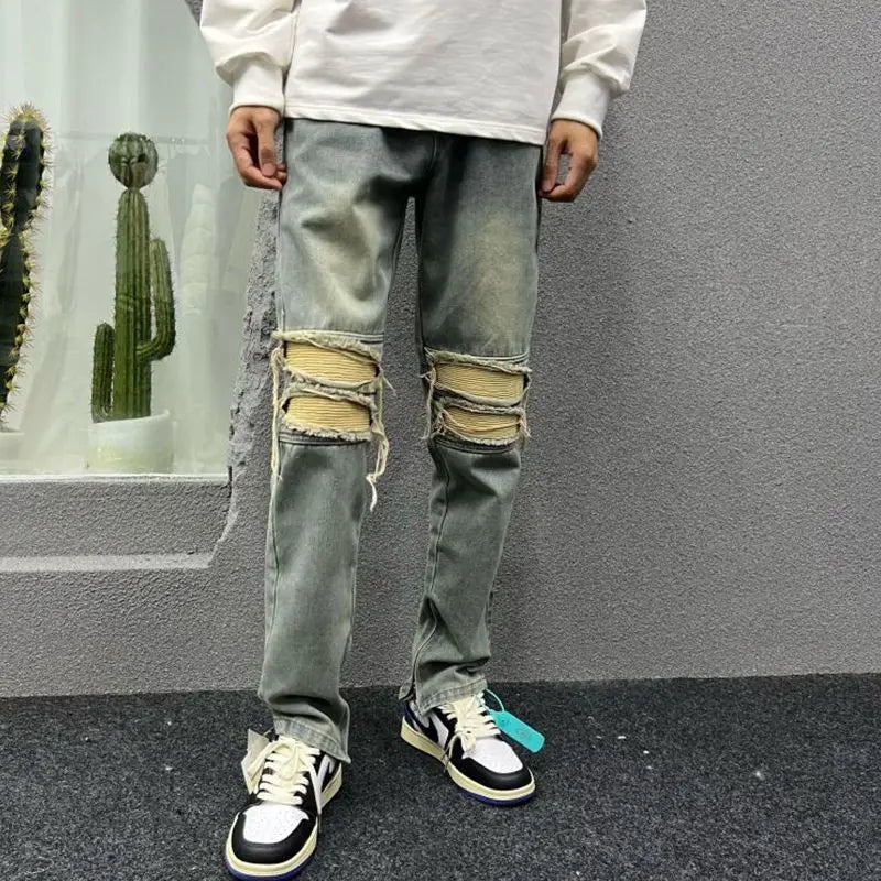 PENDRA Distressed Loose Korean Jeans