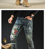 PENDRA Embroidered Fit Elastic Pants