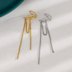 PENDRA Silver Gold Zircon Earrings