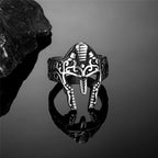 PENDRA Warrior Helmet Vintage Steel Ring