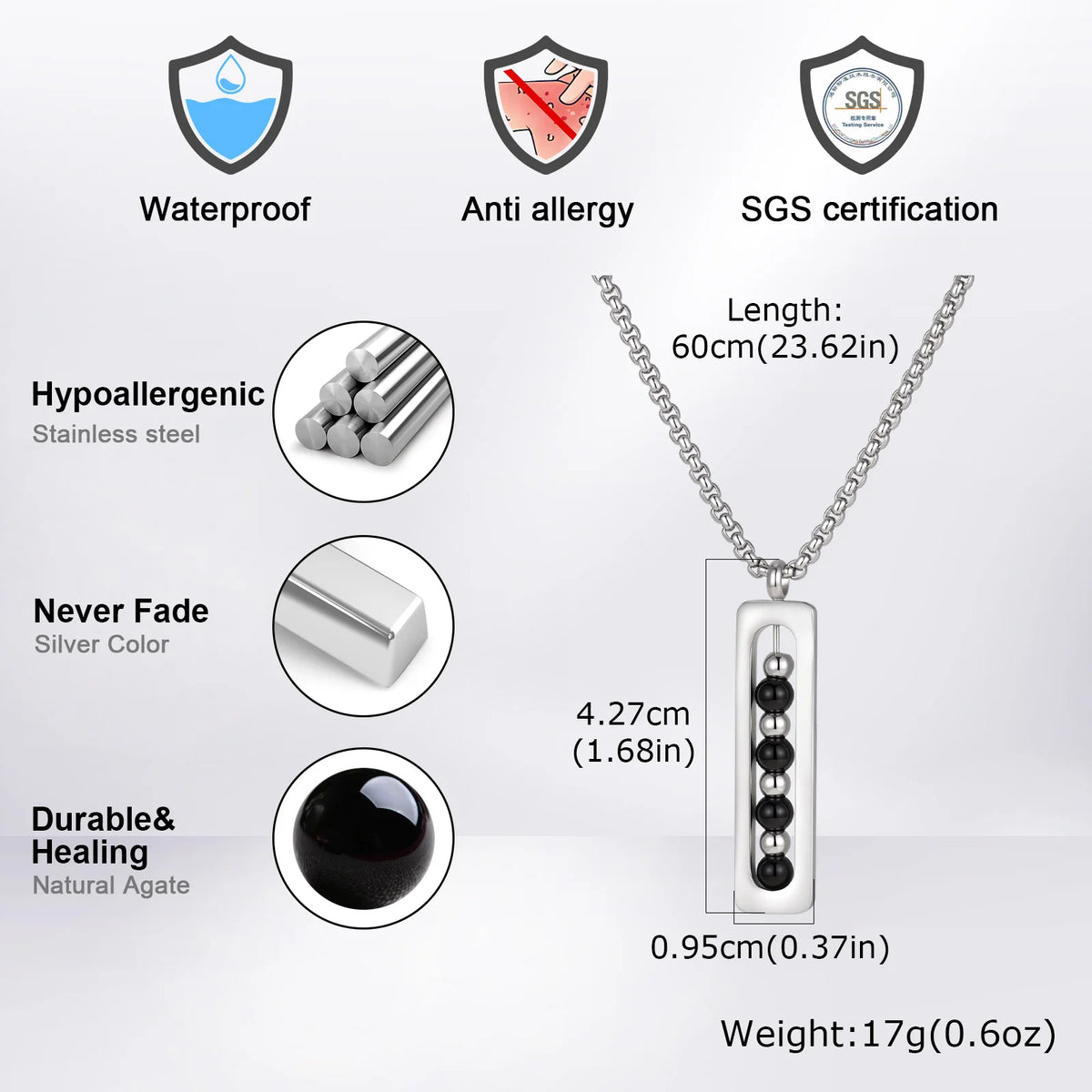 PENDRA Bar Silver Pendant Necklace