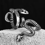 PENDRA Animal Snake Bone Steel Ring
