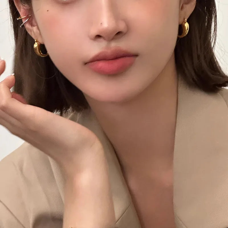 PENDRA Starfish 925 Sterling Silver Hoop Earrings