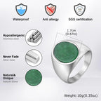 PENDRA High Quality Turquoise Steel Ring