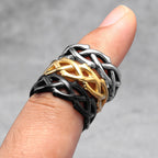 PENDRA Weaving Boyfriend Steel Ring