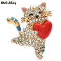 PENDRA Hold Heart Cat Brooch