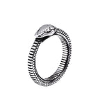 PENDRA Serpentsteel Vintage Viking Snake Ring