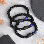 Men's Zodiac Bracelet,Red Agate Black Beaded Bracelets,Casual Birthday Gifts to BBF Son