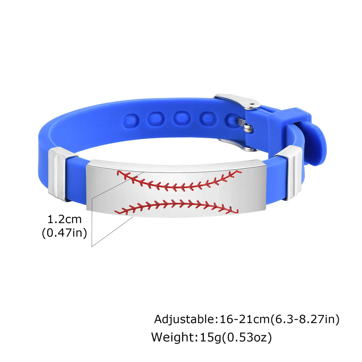 Baseball Patterned Bracelet for Men Boys, Waterproof Silicone Bracelet,Baseball Anthusiast Jewelry Gifts