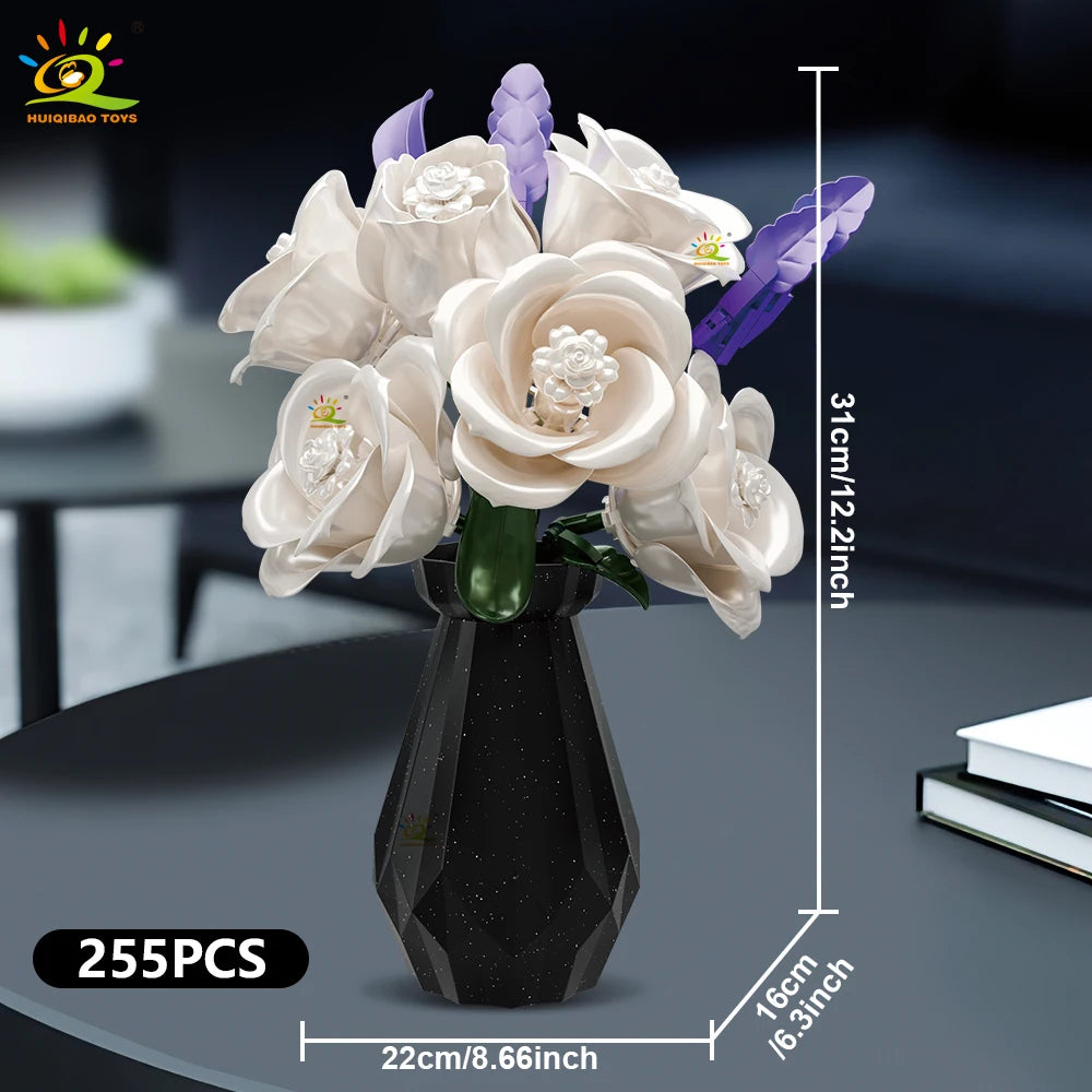 PENDRA Orchid Rose Floral Building Set