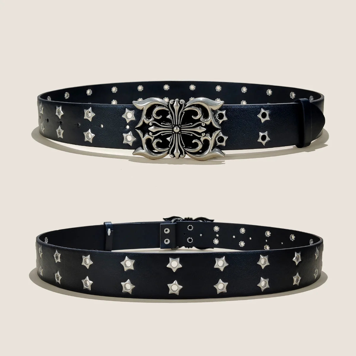 Trend Rivet Belt Heavy Metal Belt Men Women Punk Nightclub Rock Style Belt Jeans Belt Y2K Belt Fashion Decoration Women' Belt