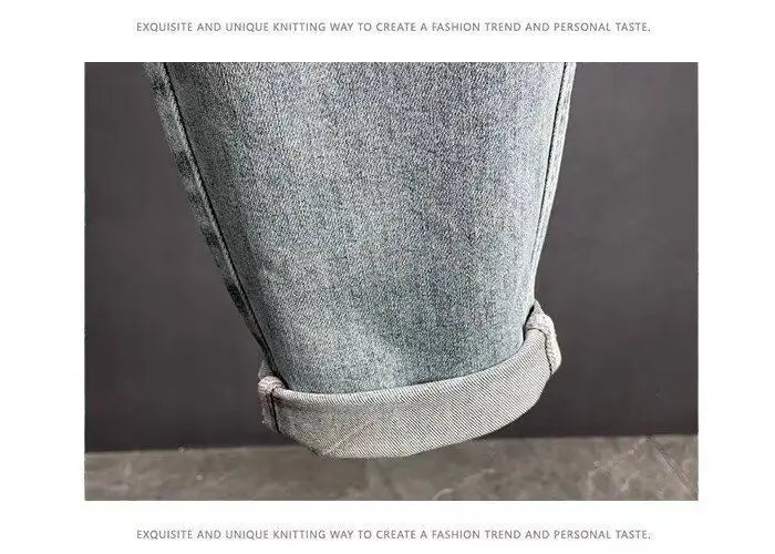 PENDRA Straight Leg Denim Washed Pants
