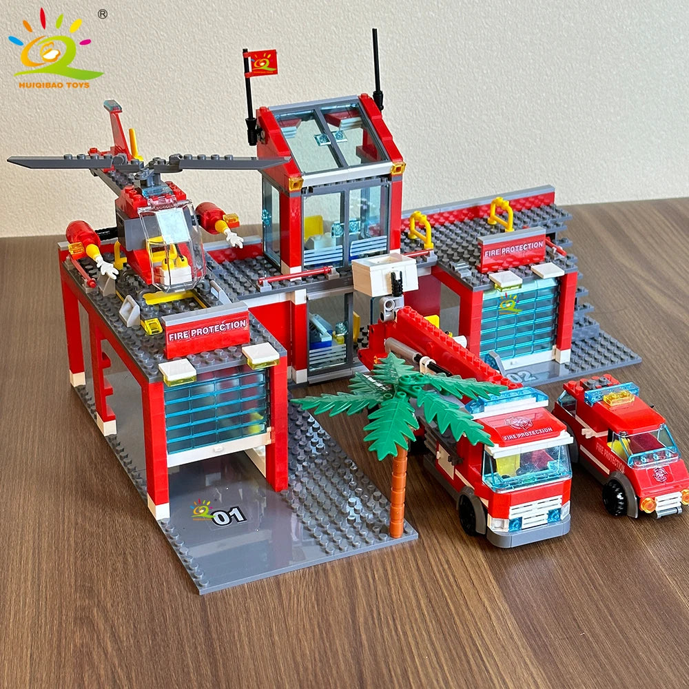 PENDRA Fire Station Helicopter Building Set