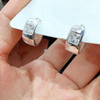 PENDRA Geometry Hoop Sterling Silver Earrings