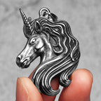 PENDRA Mythical Unicorn Animal Steel Necklace