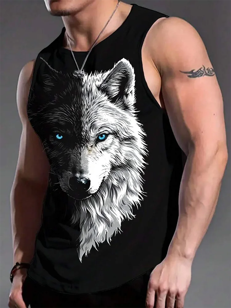 PENDRA Sports Lion Print Tank Top