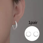 PENDRA Diamond Studded Hoop Sterling Earrings