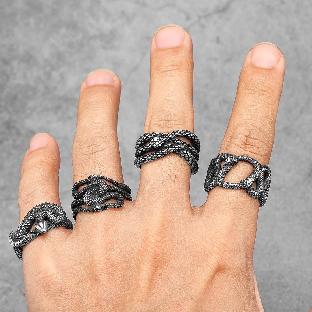 PENDRA Snake Animal Doublefor Steel Ring