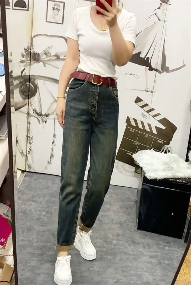 PENDRA Stretch Harem Ankle Jeans
