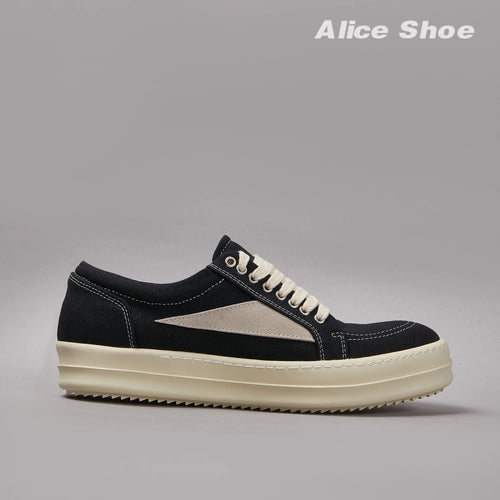 Outdoor Designer Men Shoe Canvas Women Sneaker Low Top Holiday Black Lace-up Shoe Luxury Thick-sole Trainer Casual Platform Shoe