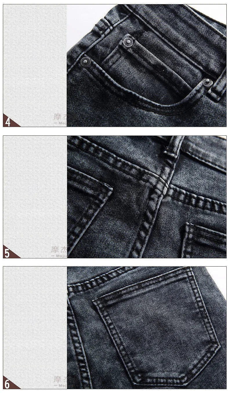 PENDRA Grey Slim Capric Jeans