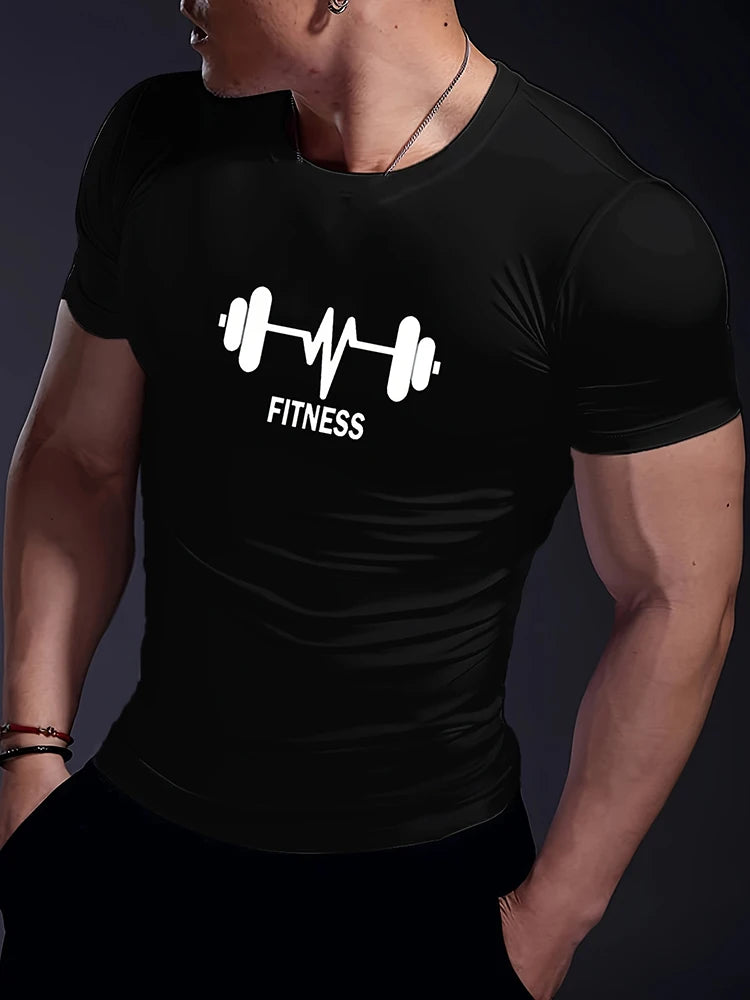 3D Printed Men's Fashionable T-shirt Urban Street Style Men's Short-sleeved Shirt Running And Sports Men's Fitness T-shirt