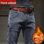 PENDRA Velvet Straight Brushed Trousers