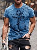 Summer Casual Everyday Men's T-shirt Outdoor Street Fashion Short-sleeved Top Father's Day Gift Monogram Printed Men's T-shirt