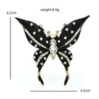 PENDRA Charming Black Butterfly Brooch