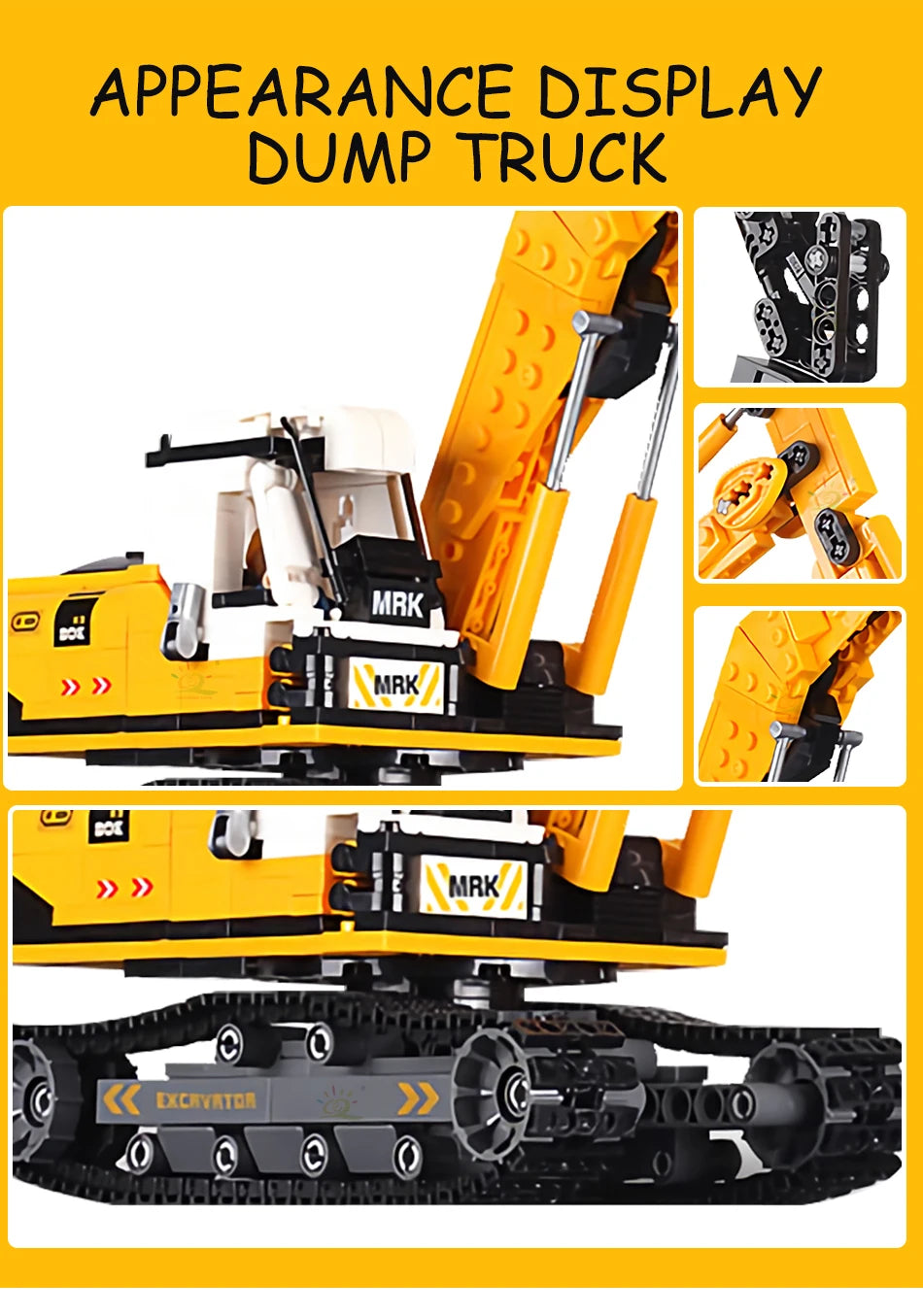 PENDRA Engineering Vehicle Excavator Building Set