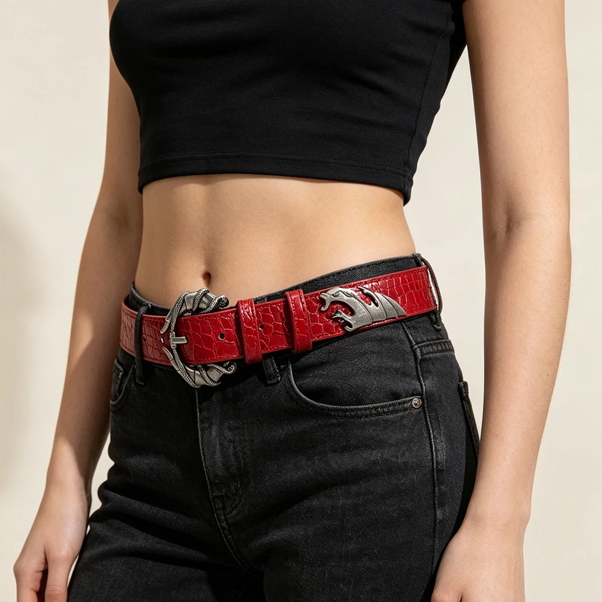 PENDRA Velaine Leather Black Belt