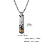 PENDRA Rectangle Bar Stone Pendant Necklace