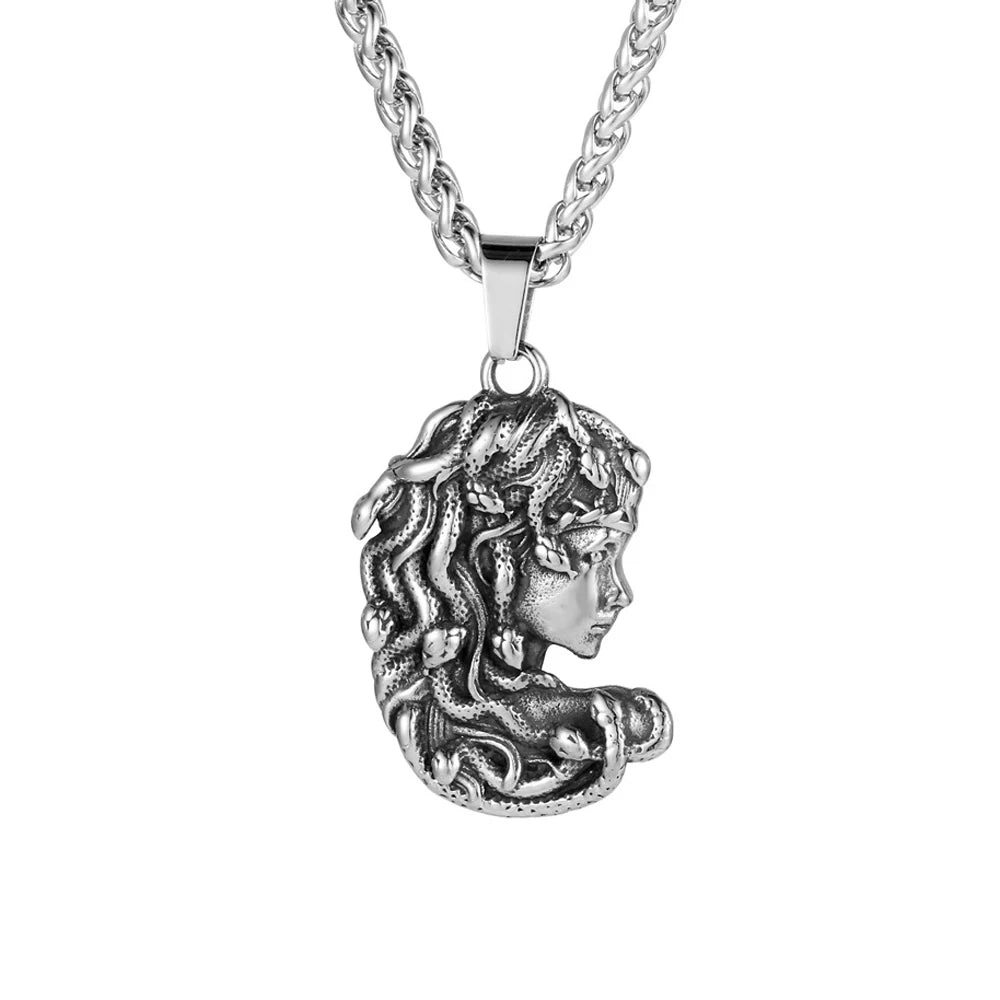 PENDRA Medusa Gothic Vintage Pendant Necklace