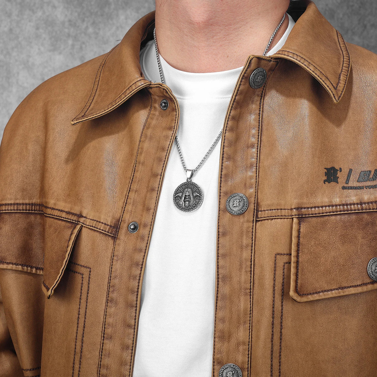 PENDRA Raven Wizard Steel Necklace
