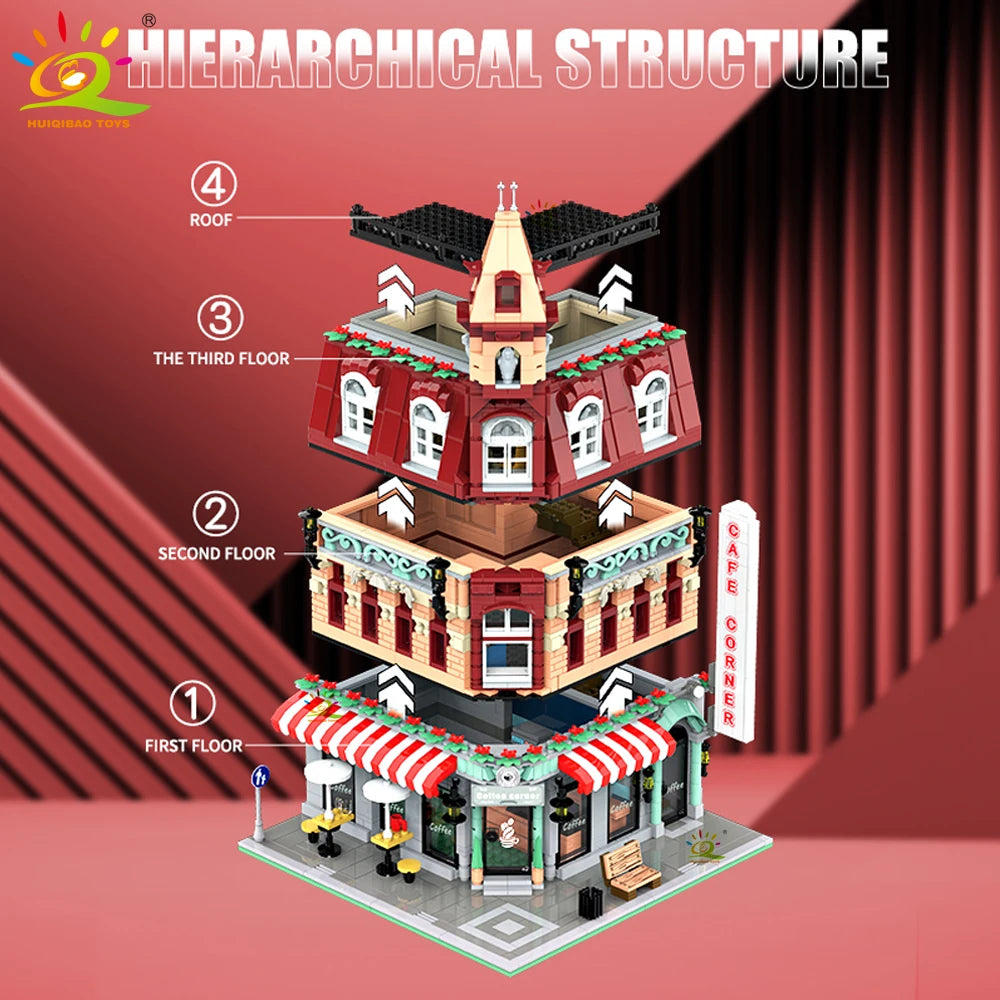 PENDRA Corner Coffee Micro Building Set