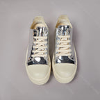 PENDRA Silver Shadow Silver Low-Top Lace-Up Flat Sneakers