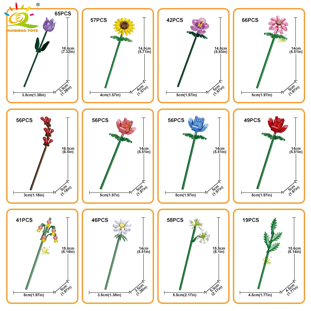 PENDRA Bouquet Rose Micro Building Set