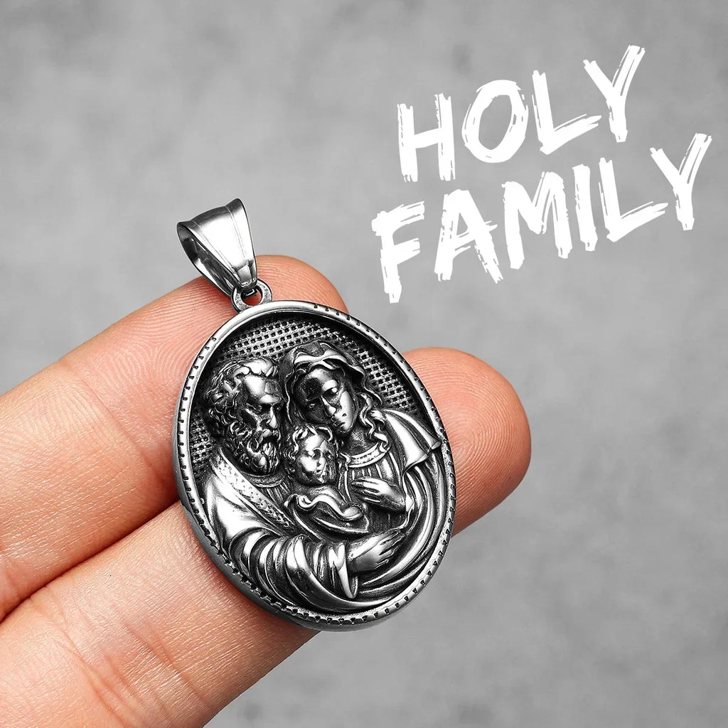 PENDRA Catholic Padre Pio Steel Necklace
