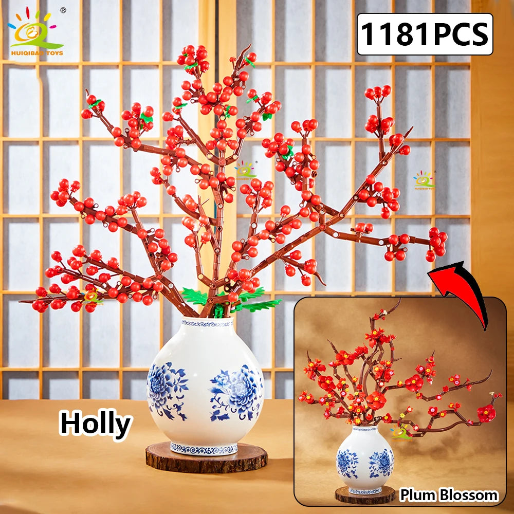 PENDRA Plum Blossom Floral Building Set