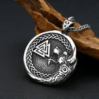 PENDRA Valkwolf Viking Valknut Wolf Pendant Necklace