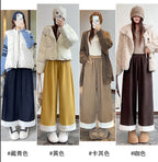 PENDRA Corduroy Splicing Lamb Pants