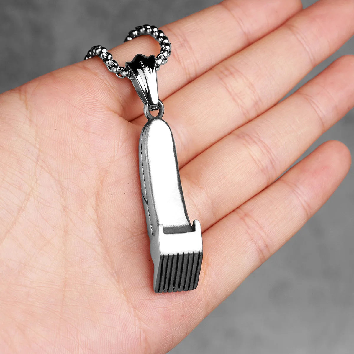 PENDRA Barber Shaver Haircut Steel Necklace
